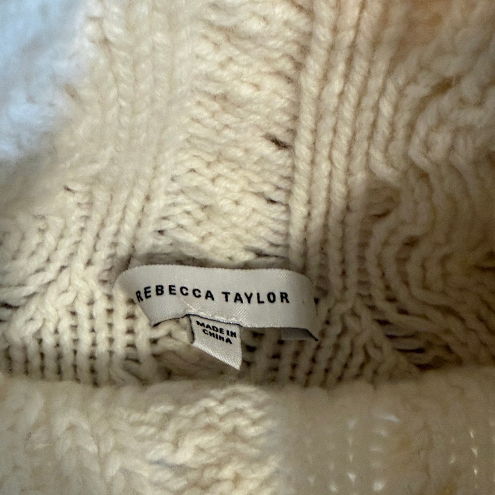 Rebecca Taylor Bauble Turtleneck Merino Sweater Size Medium - Picture 3 of 5